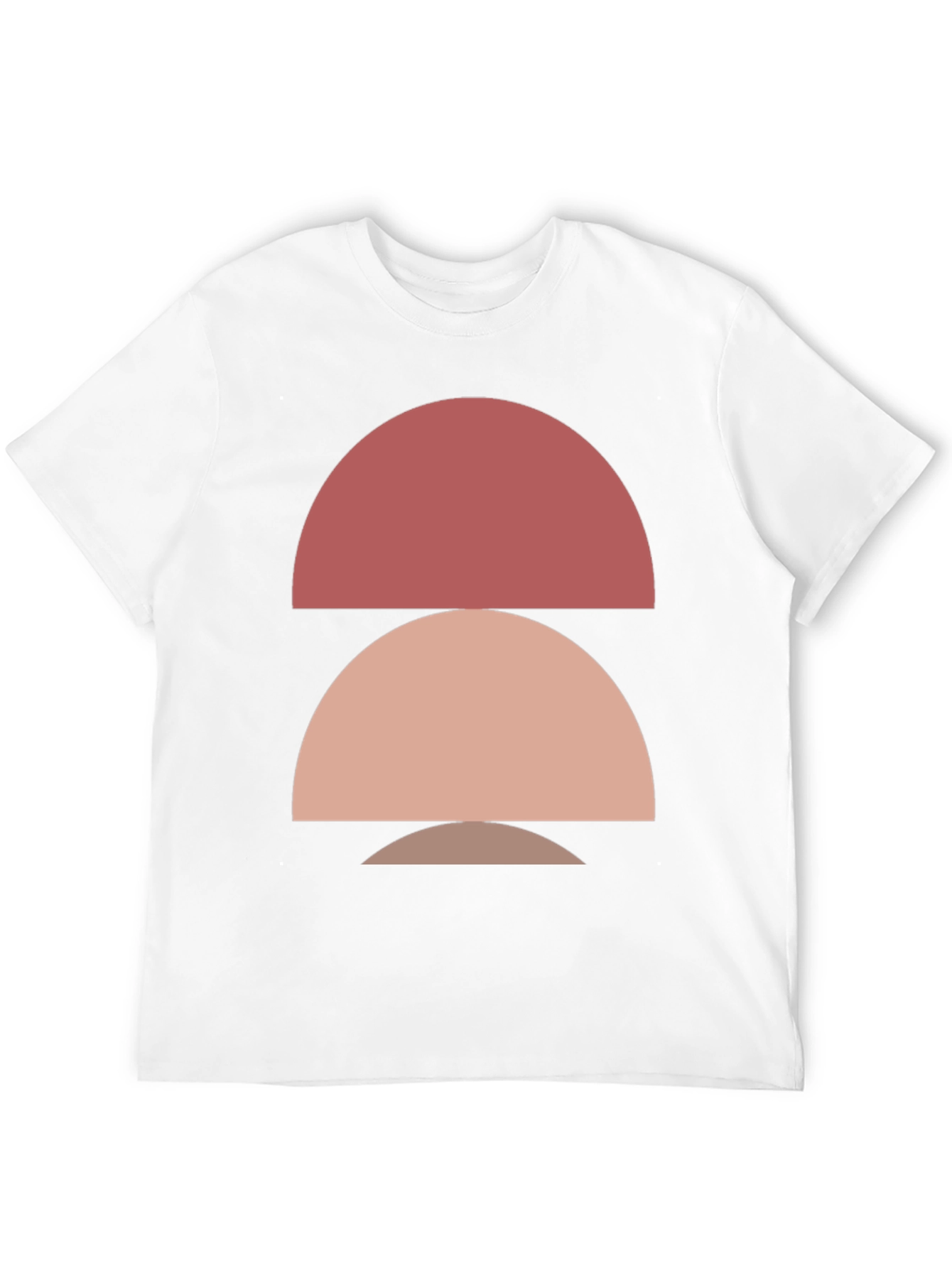Geometric Half Circle Tee - Modern Minimalist Design