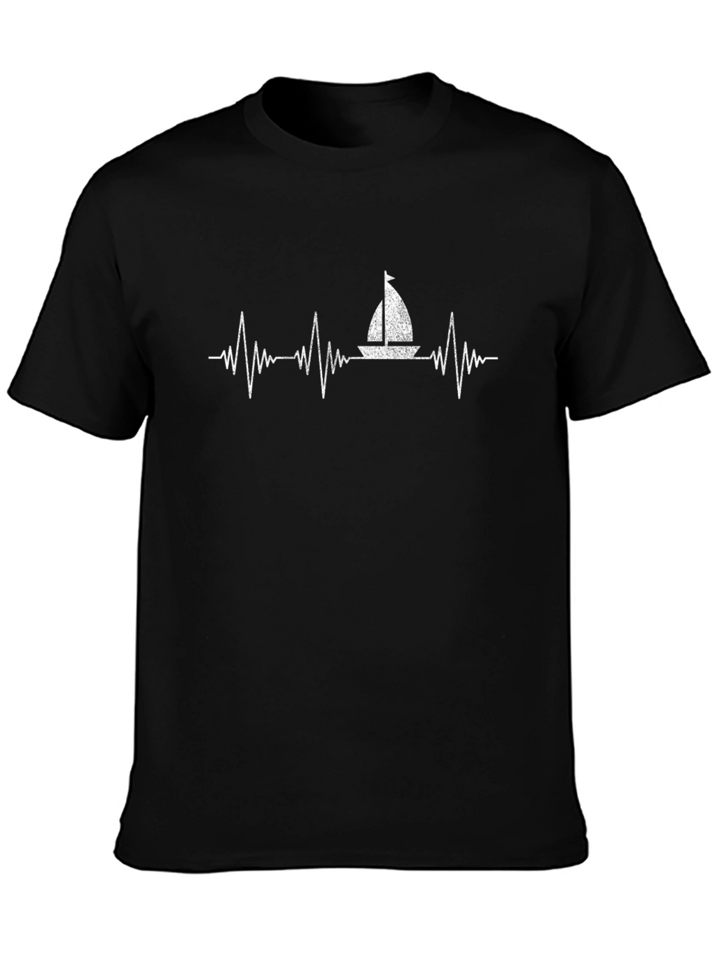 Sailboat Heartbeat Graphic Tee - Boating Lover T-Shirt