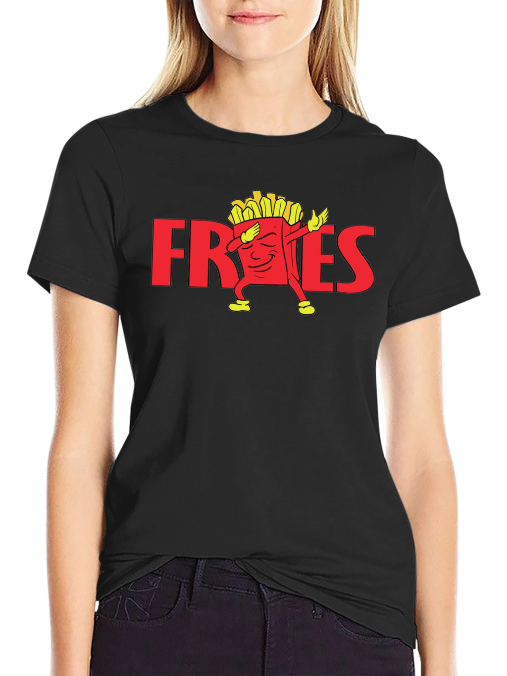Funny Dabbing Fries Graphic T-Shirt
