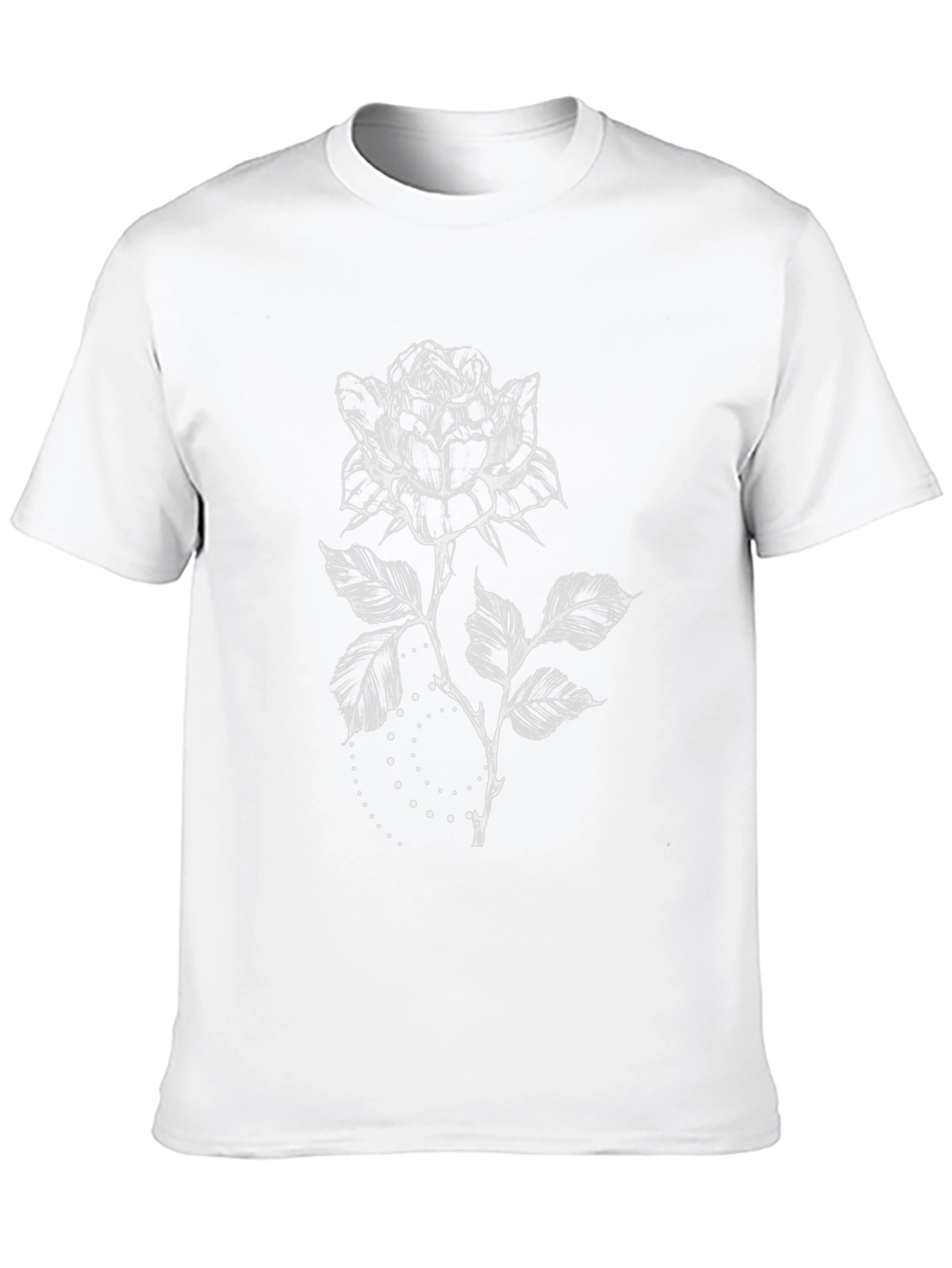 Black Rose Graphic Tee - Stylish Floral Design
