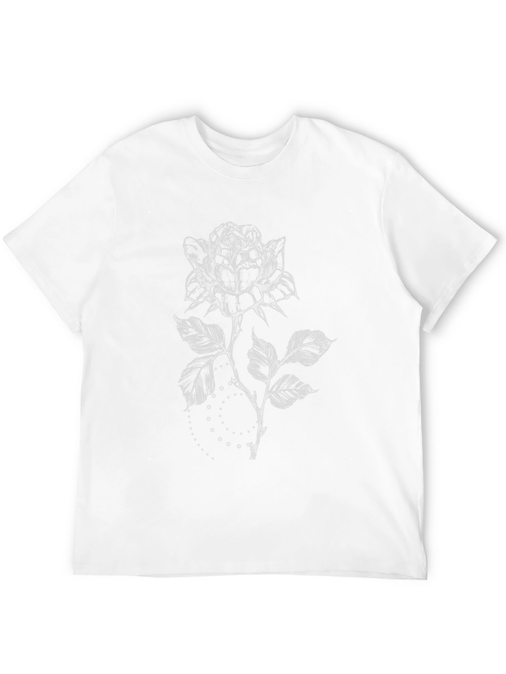 Black Rose Graphic Tee - Stylish Floral Design