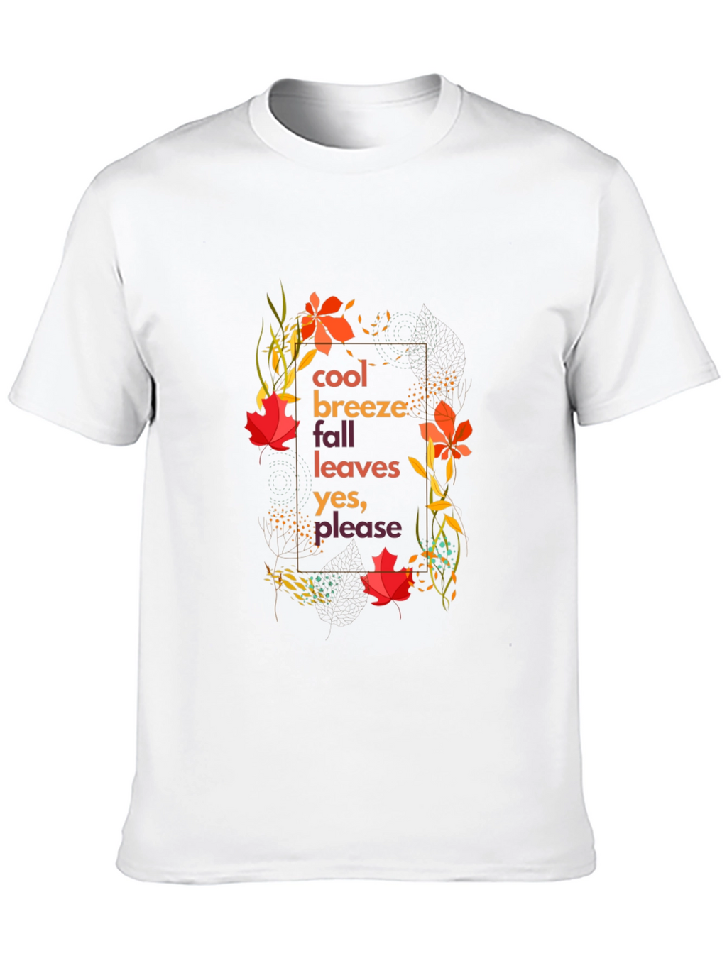 Cool Breeze Fall Leaves Graphic Tee