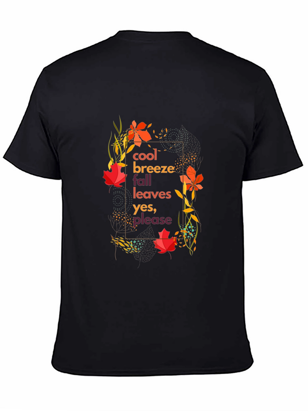 Cool Breeze Fall Leaves Graphic Tee