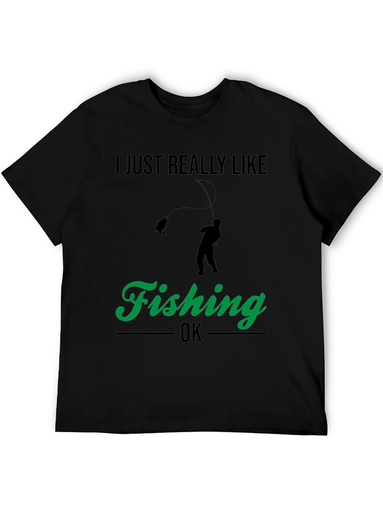 Fishing Enthusiast Tee - I Just Really Like Fishing - OK T-Shirt