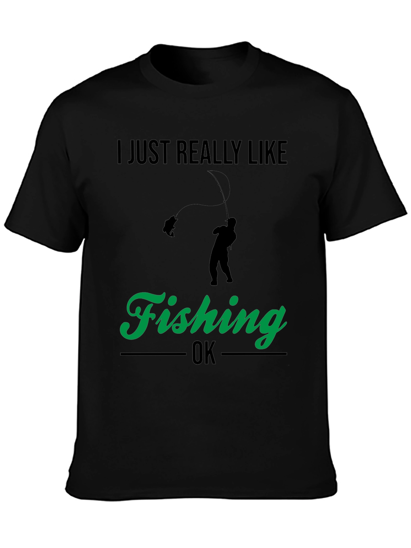 Fishing Enthusiast Tee - I Just Really Like Fishing - OK T-Shirt