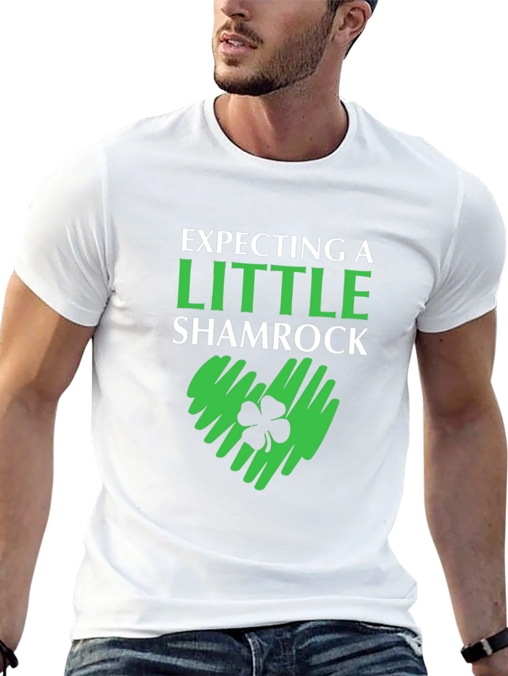 Expecting a Little Shamrock St. Patricks Day Tee