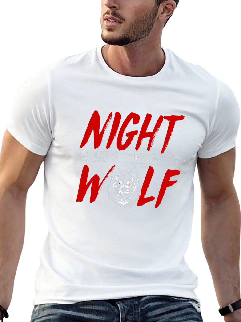Night Wolf Graphic Tee - Black