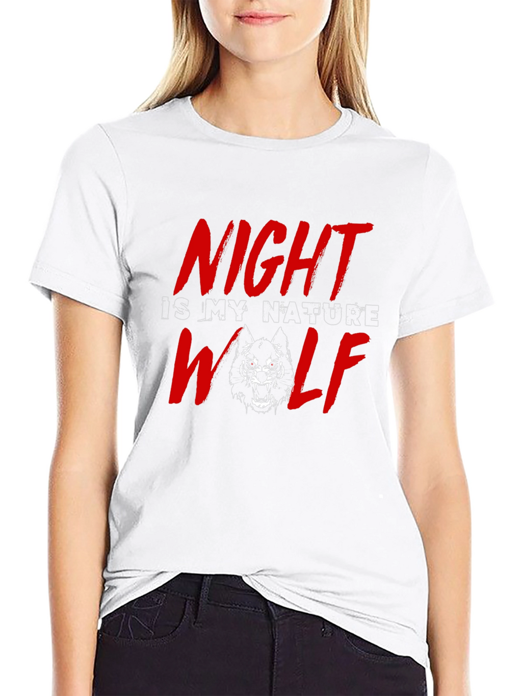 Night Wolf Graphic Tee - Black