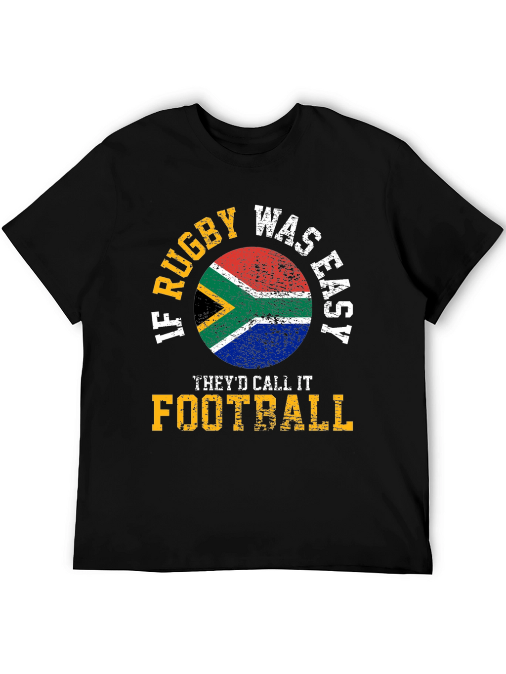 Rugby vs Football T-Shirt - South Africa Flag
