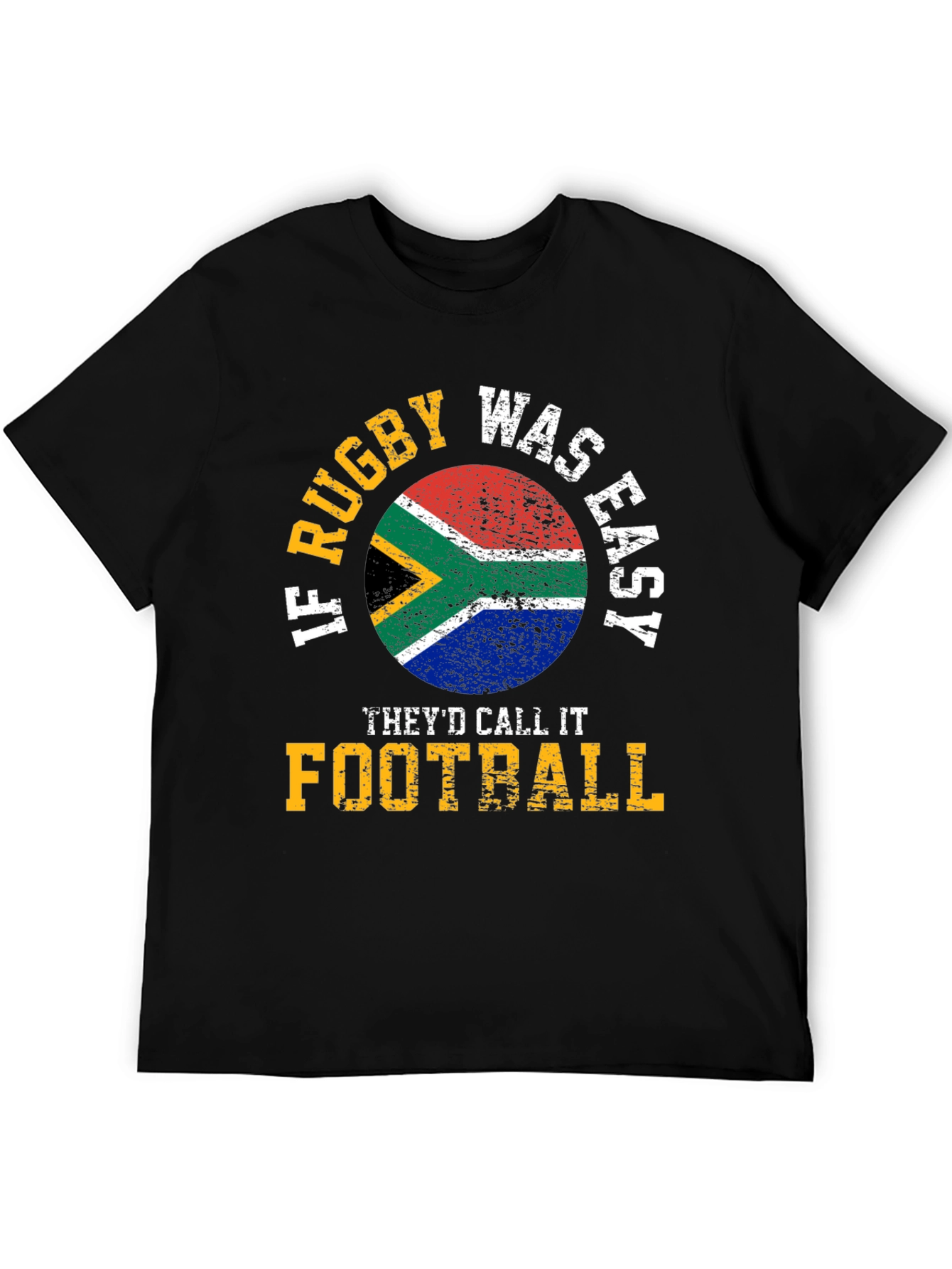 Rugby vs Football T-Shirt - South Africa Flag