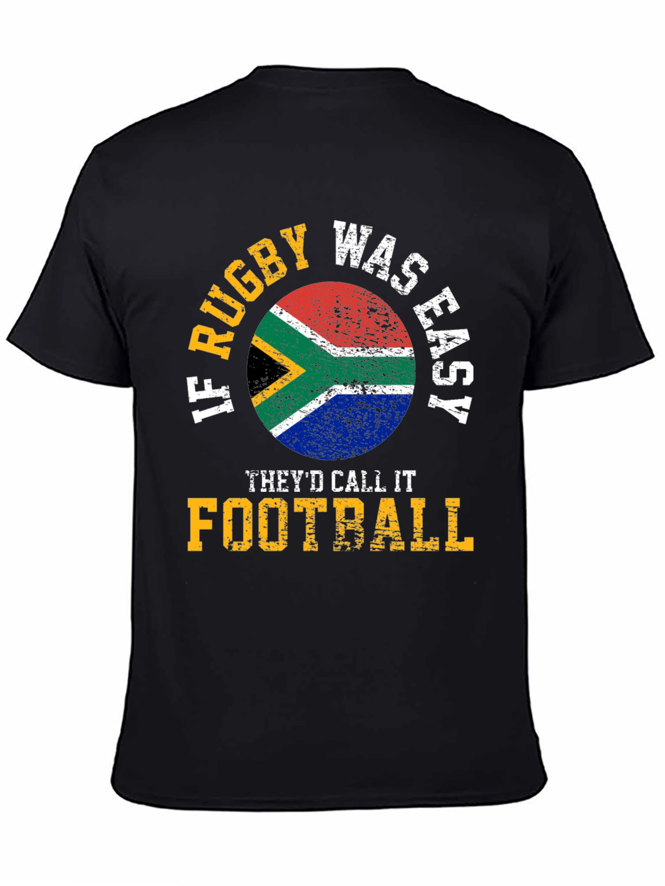 Rugby vs Football T-Shirt - South Africa Flag