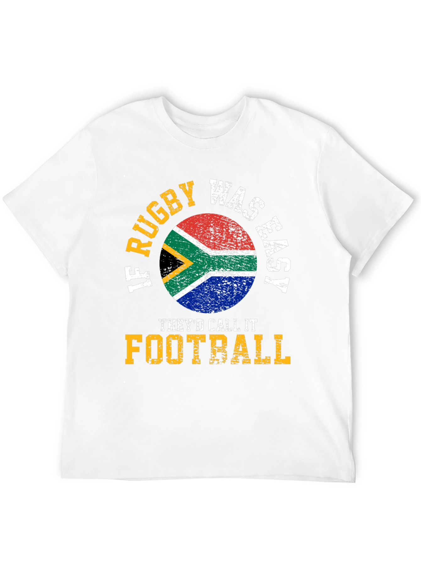 Rugby vs Football T-Shirt - South Africa Flag