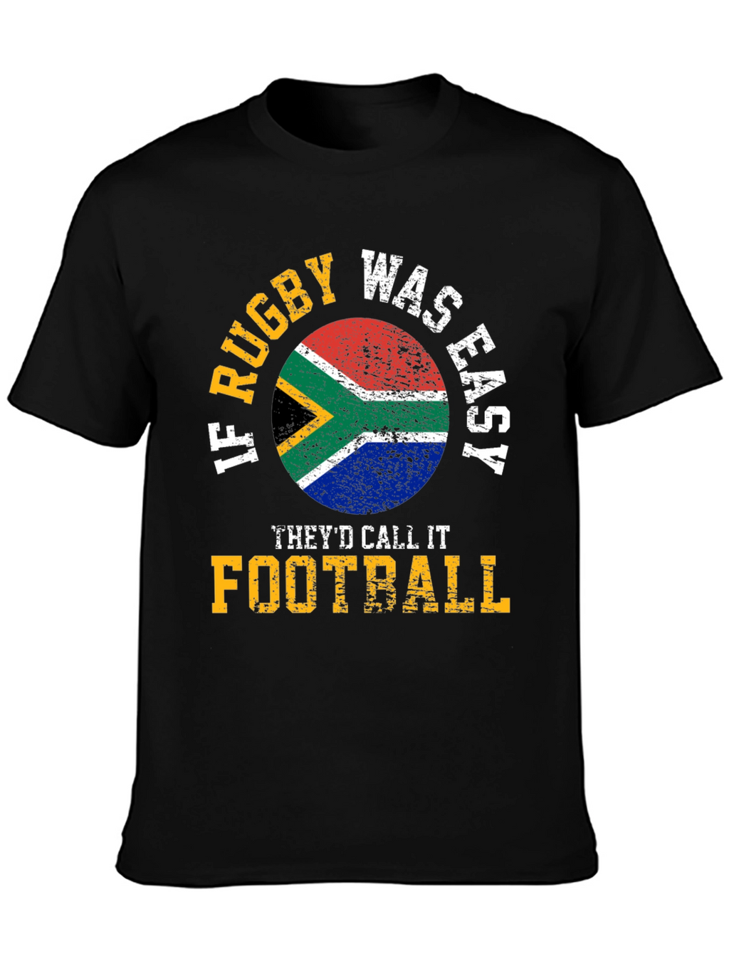 Rugby vs Football T-Shirt - South Africa Flag