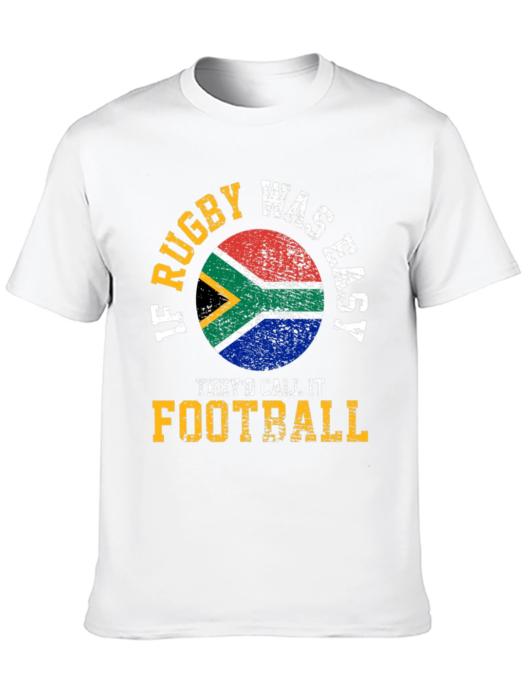 Rugby vs Football T-Shirt - South Africa Flag