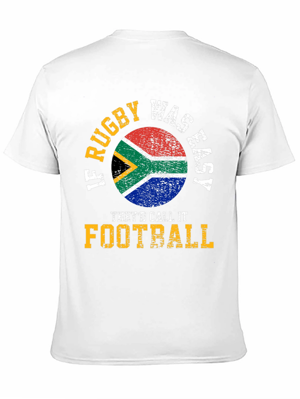 Rugby vs Football T-Shirt - South Africa Flag