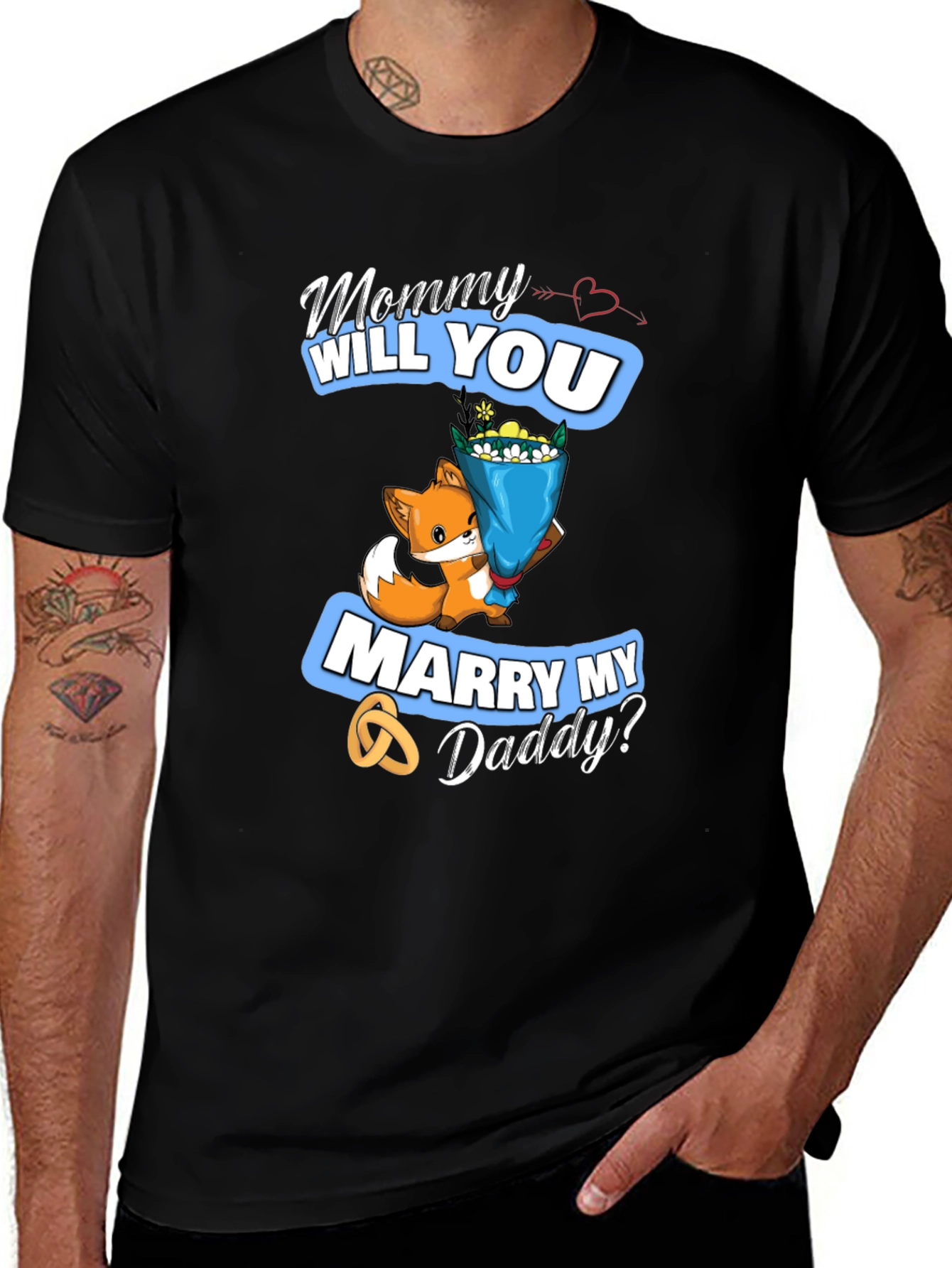 Mommy Will You Marry My Daddy? Cute Fox T-Shirt
