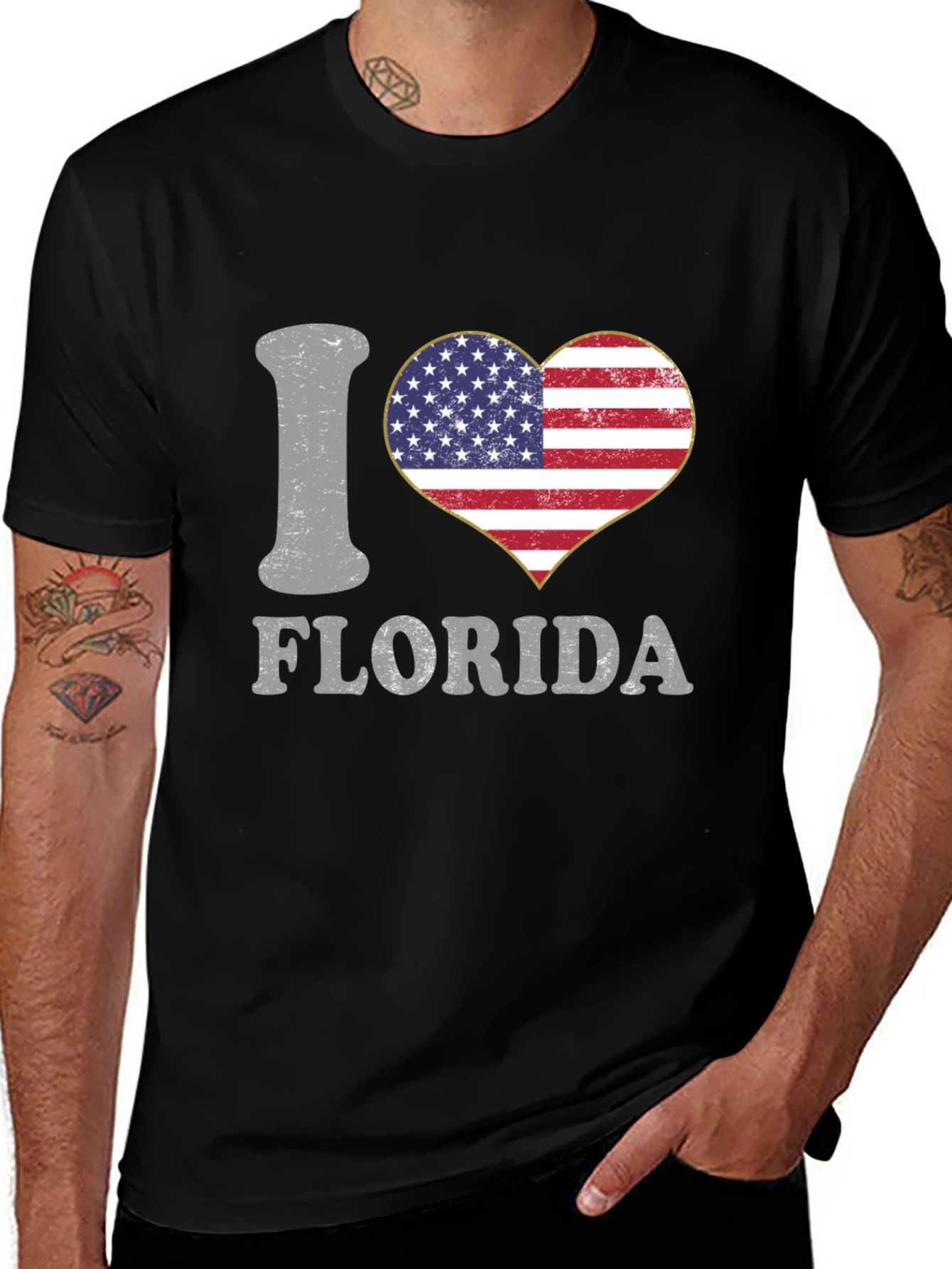 I Love Florida T-Shirt - Patriotic Design