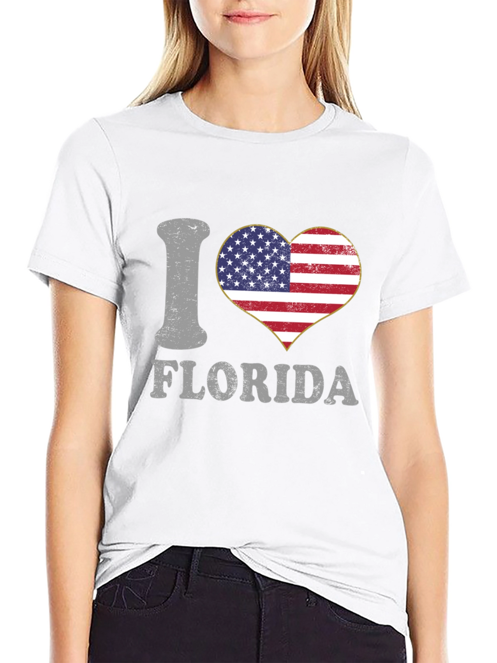 I Love Florida T-Shirt - Patriotic Design
