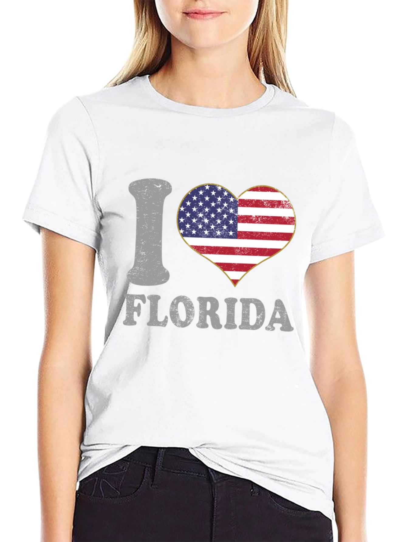 I Love Florida T-Shirt - Patriotic Design