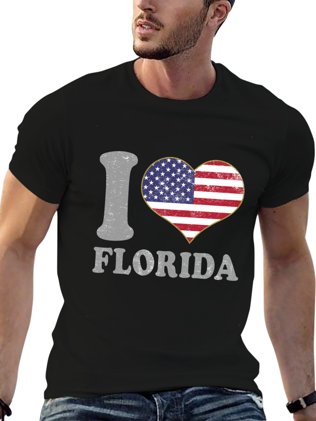 I Love Florida T-Shirt - Patriotic Design