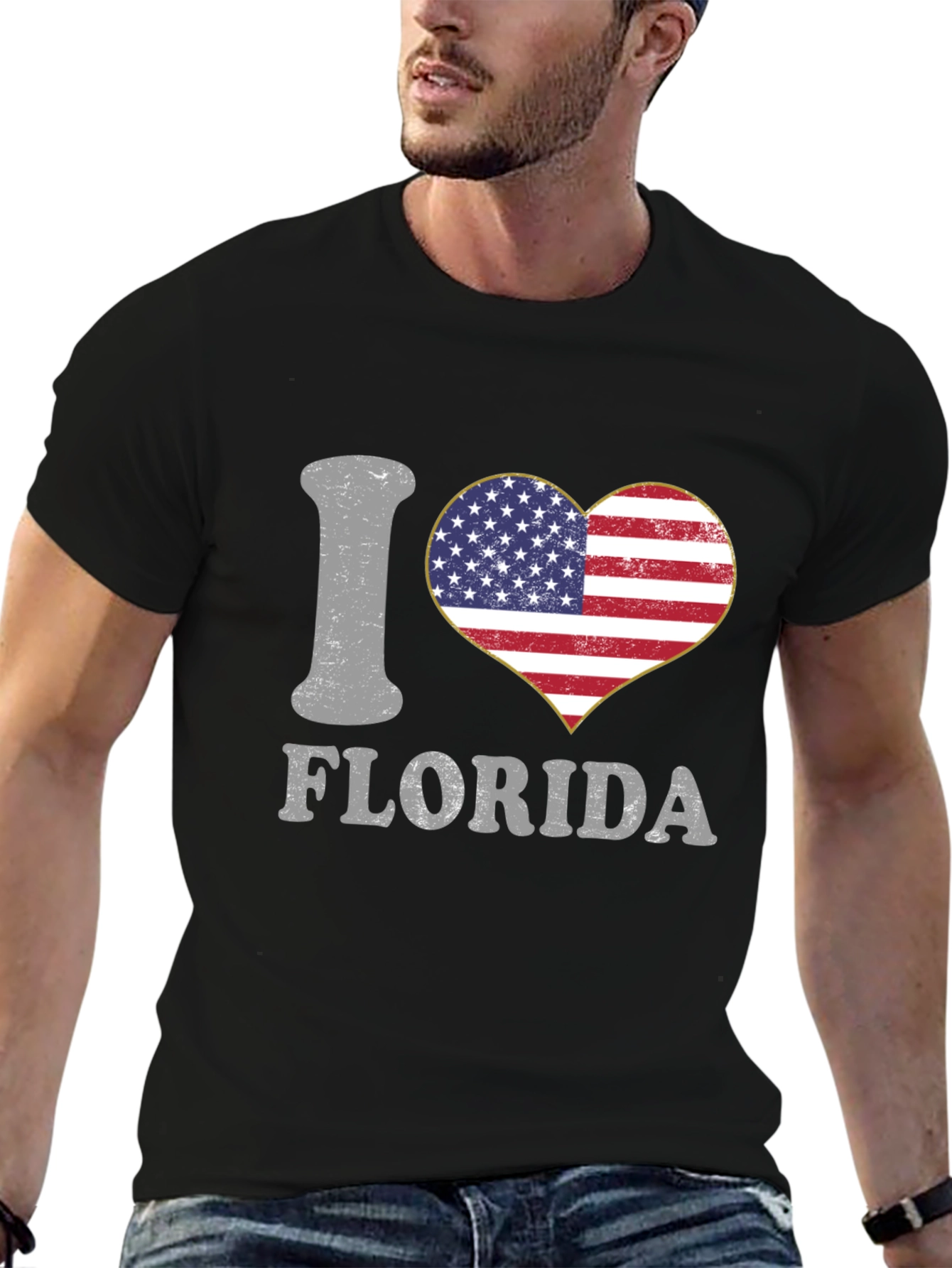 I Love Florida T-Shirt - Patriotic Design
