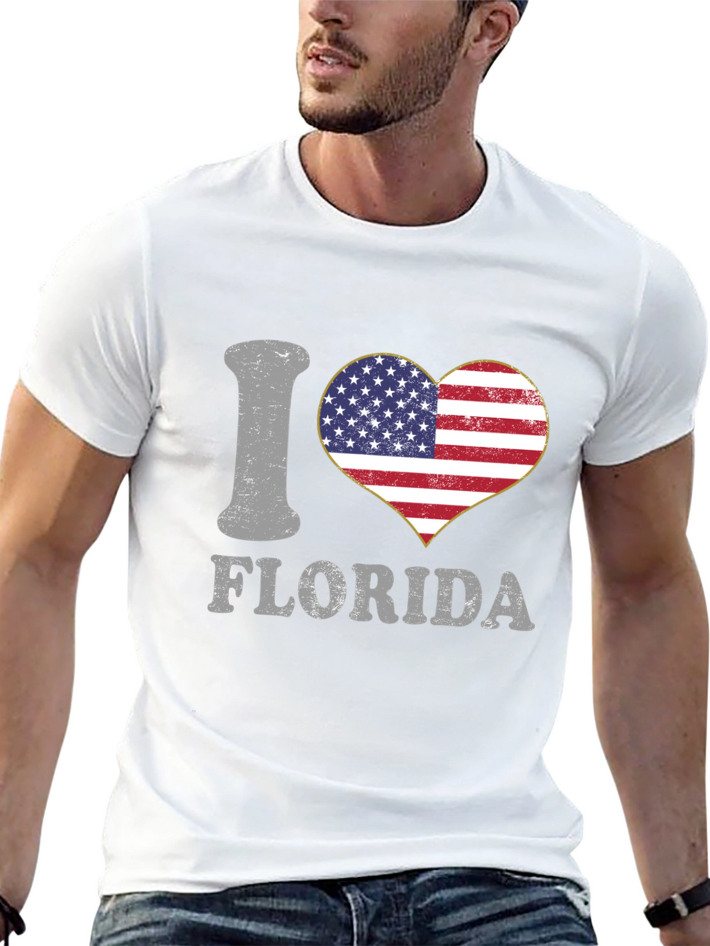 I Love Florida T-Shirt - Patriotic Design