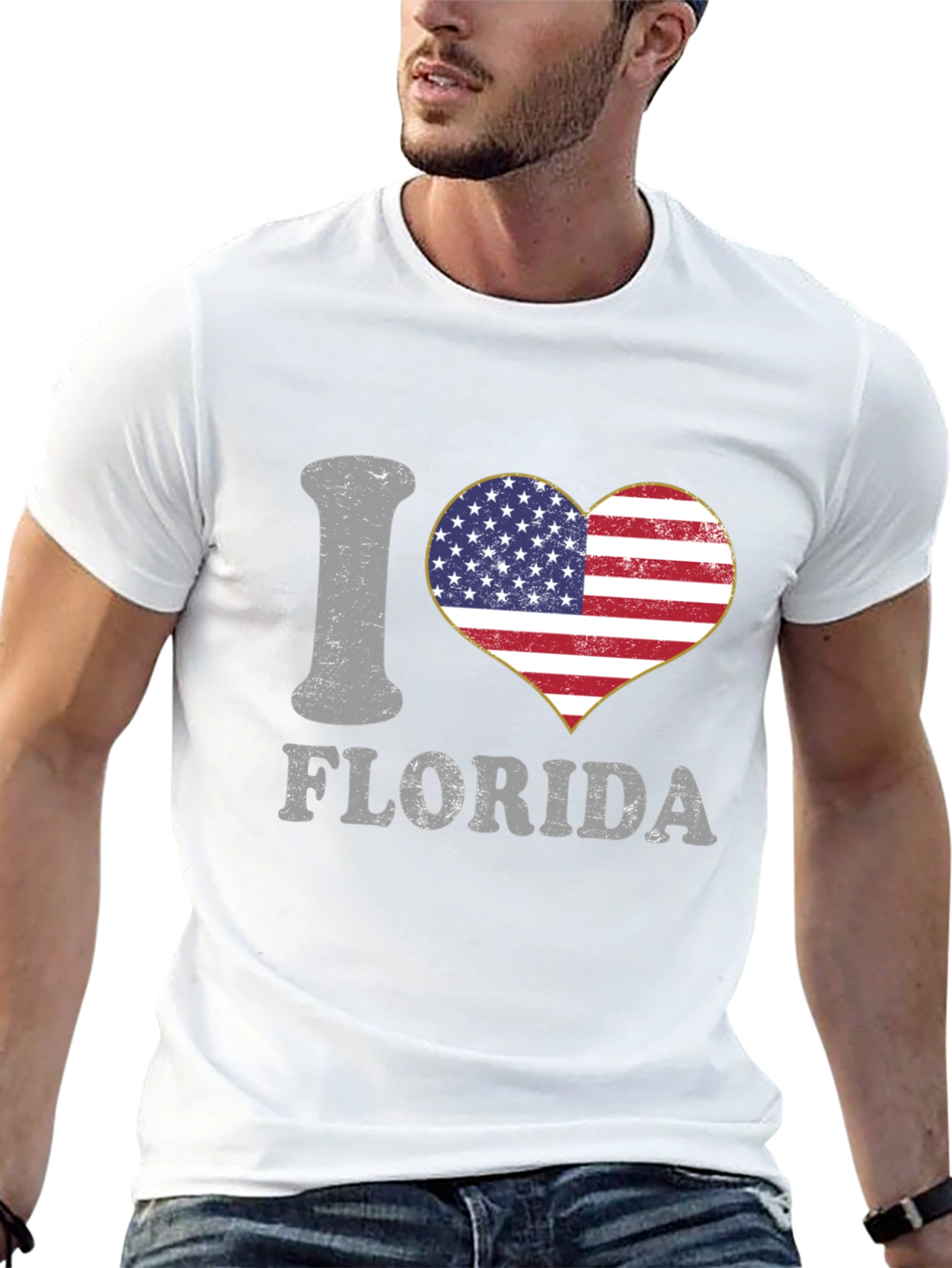 I Love Florida T-Shirt - Patriotic Design