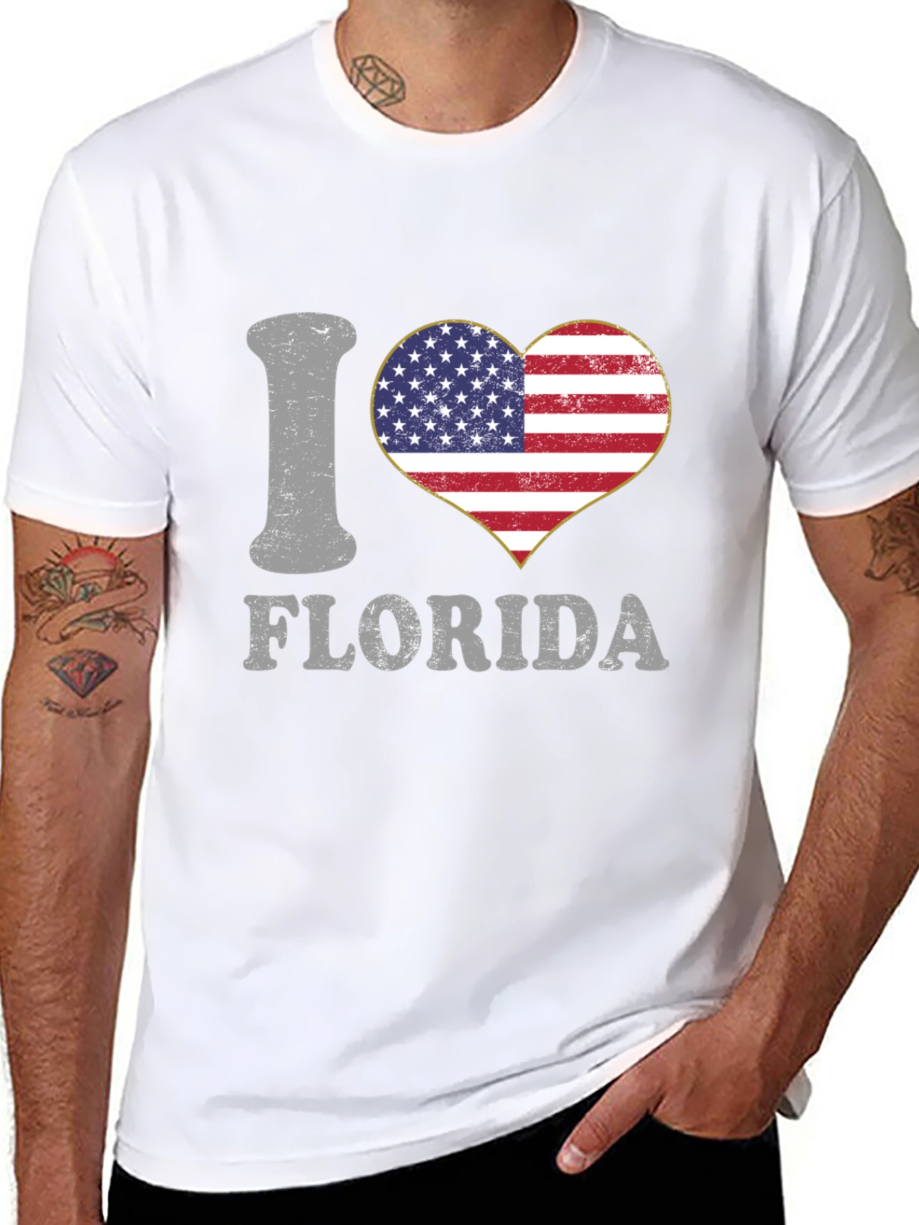 I Love Florida T-Shirt - Patriotic Design