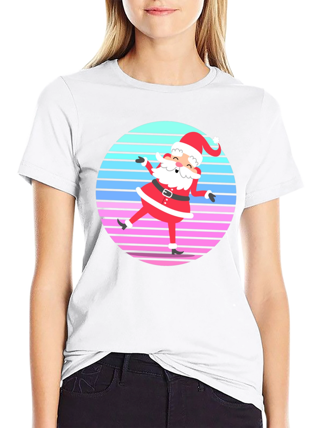 Retro Santa Graphic Tee - Holiday Cheer!