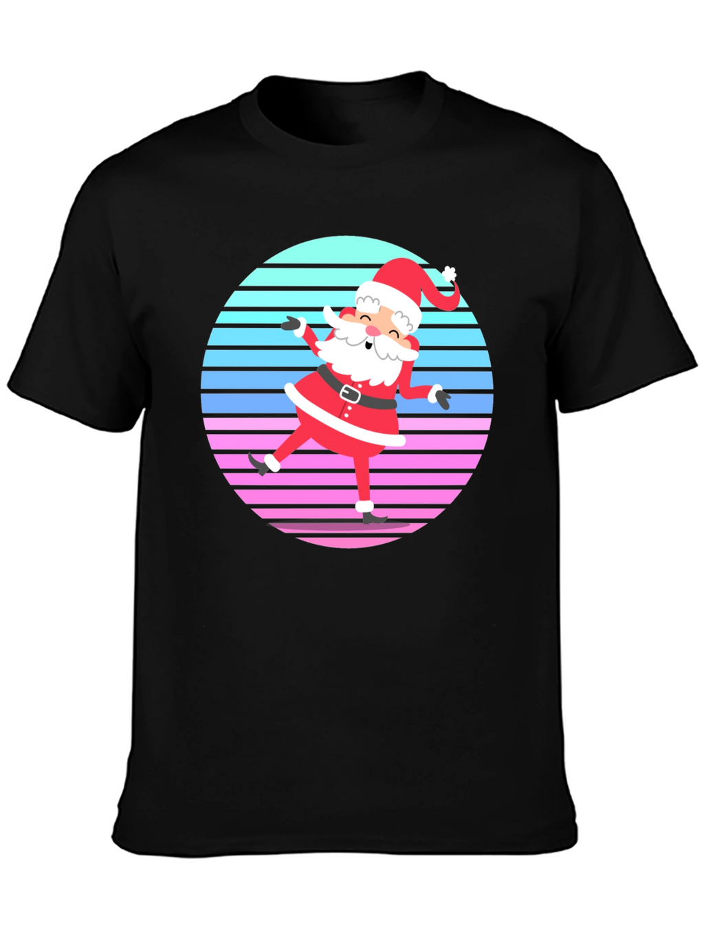 Retro Santa Graphic Tee - Holiday Cheer!