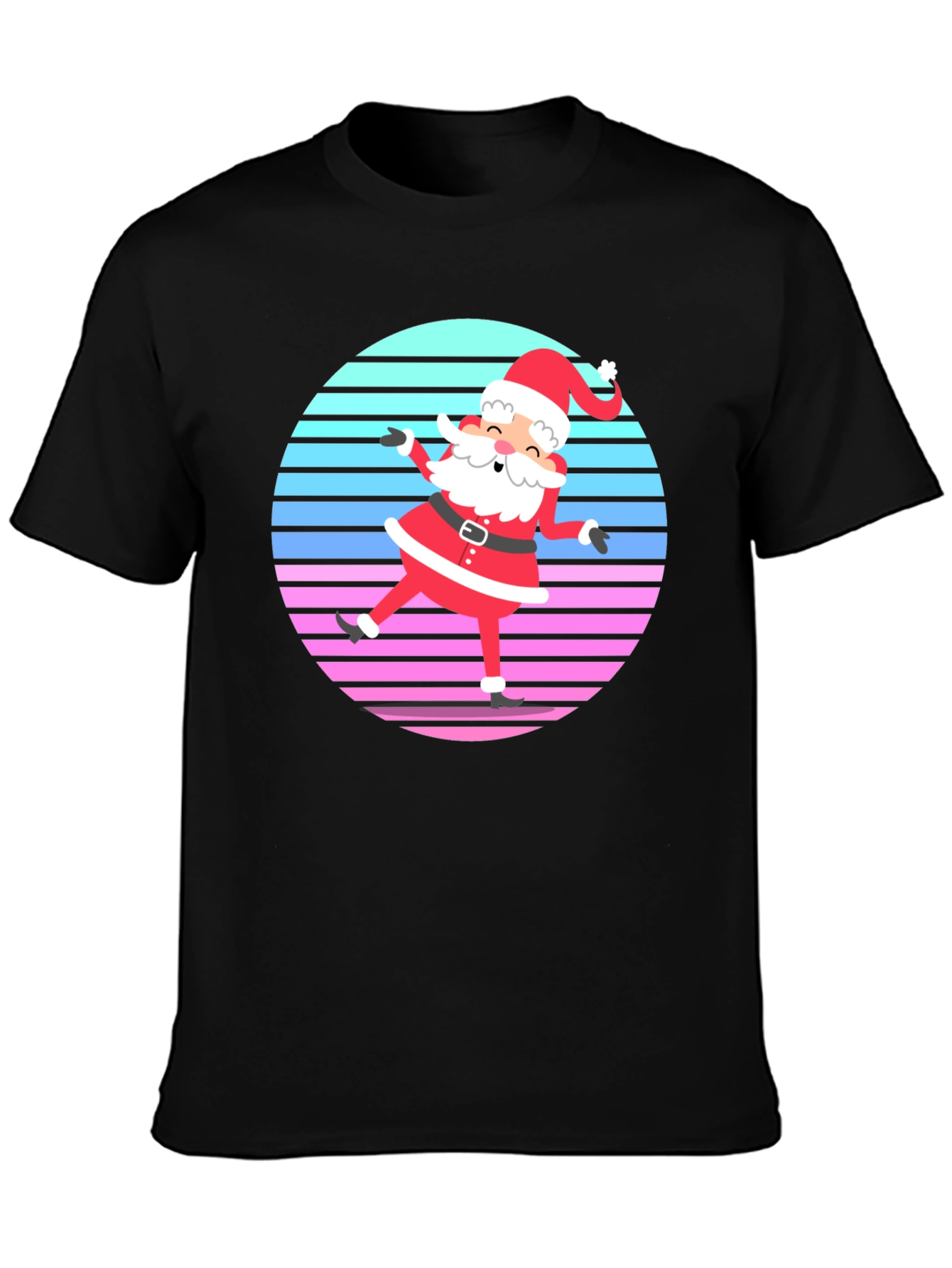 Retro Santa Graphic Tee - Holiday Cheer!