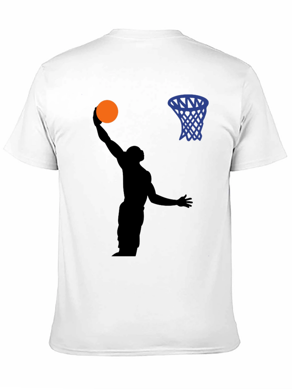 Basketball Silhouette Graphic Print Tee - Black