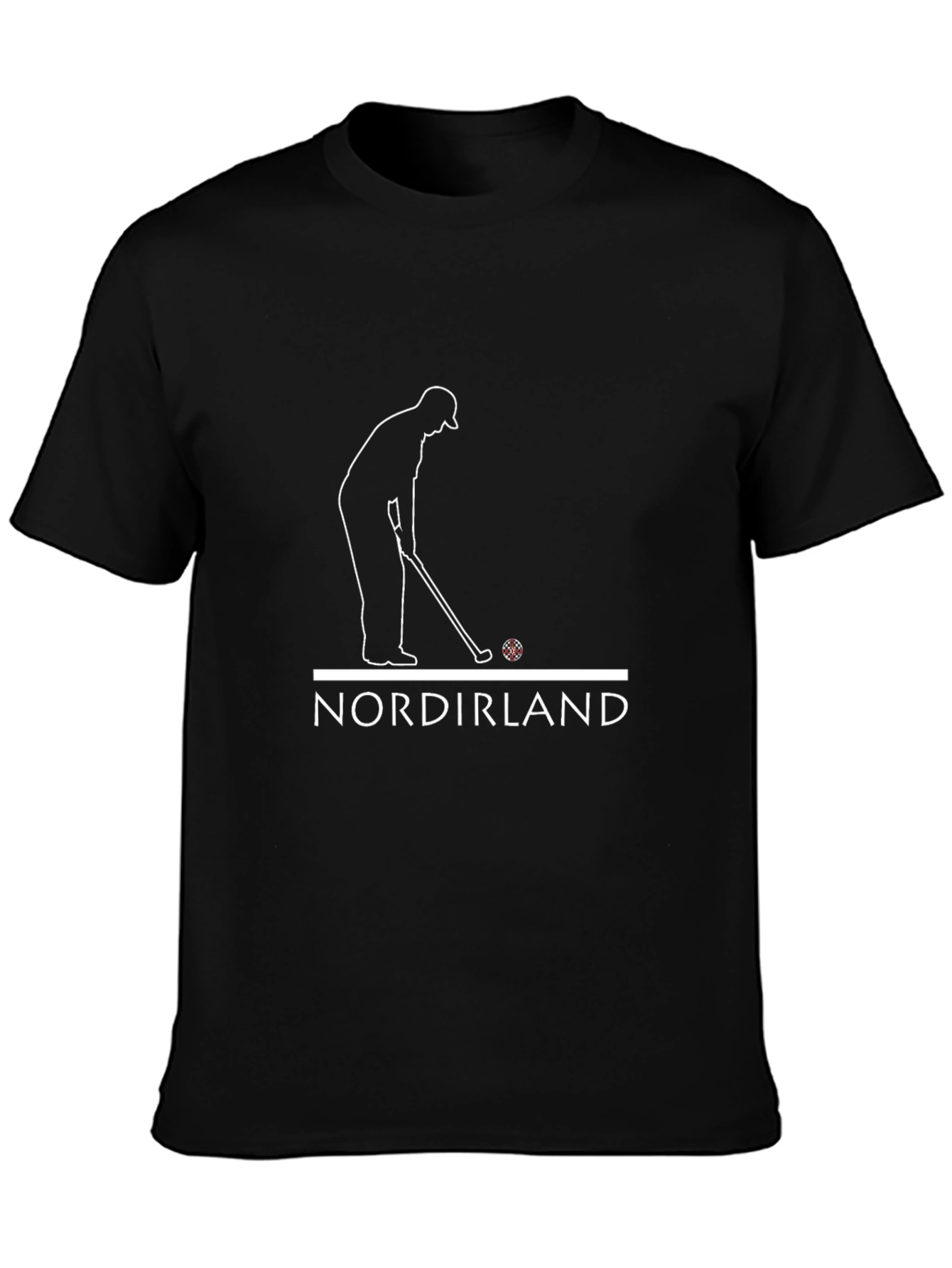 Nordirland Golf T-Shirt - Black Casual