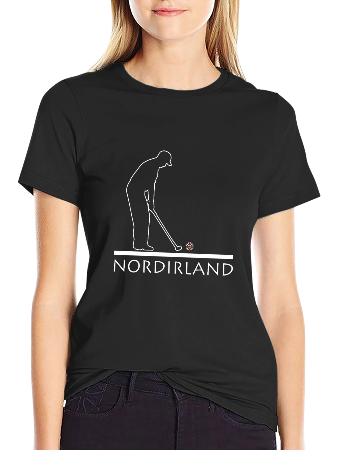Nordirland Golf T-Shirt - Black Casual