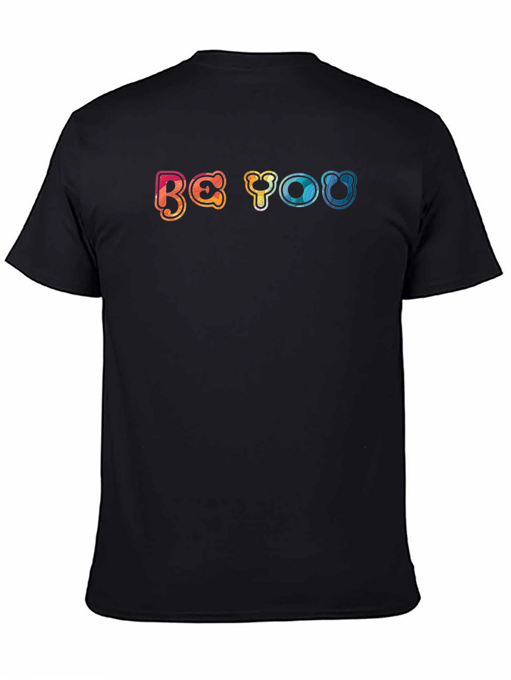 Be You Graphic Tee - Black Cotton Blend