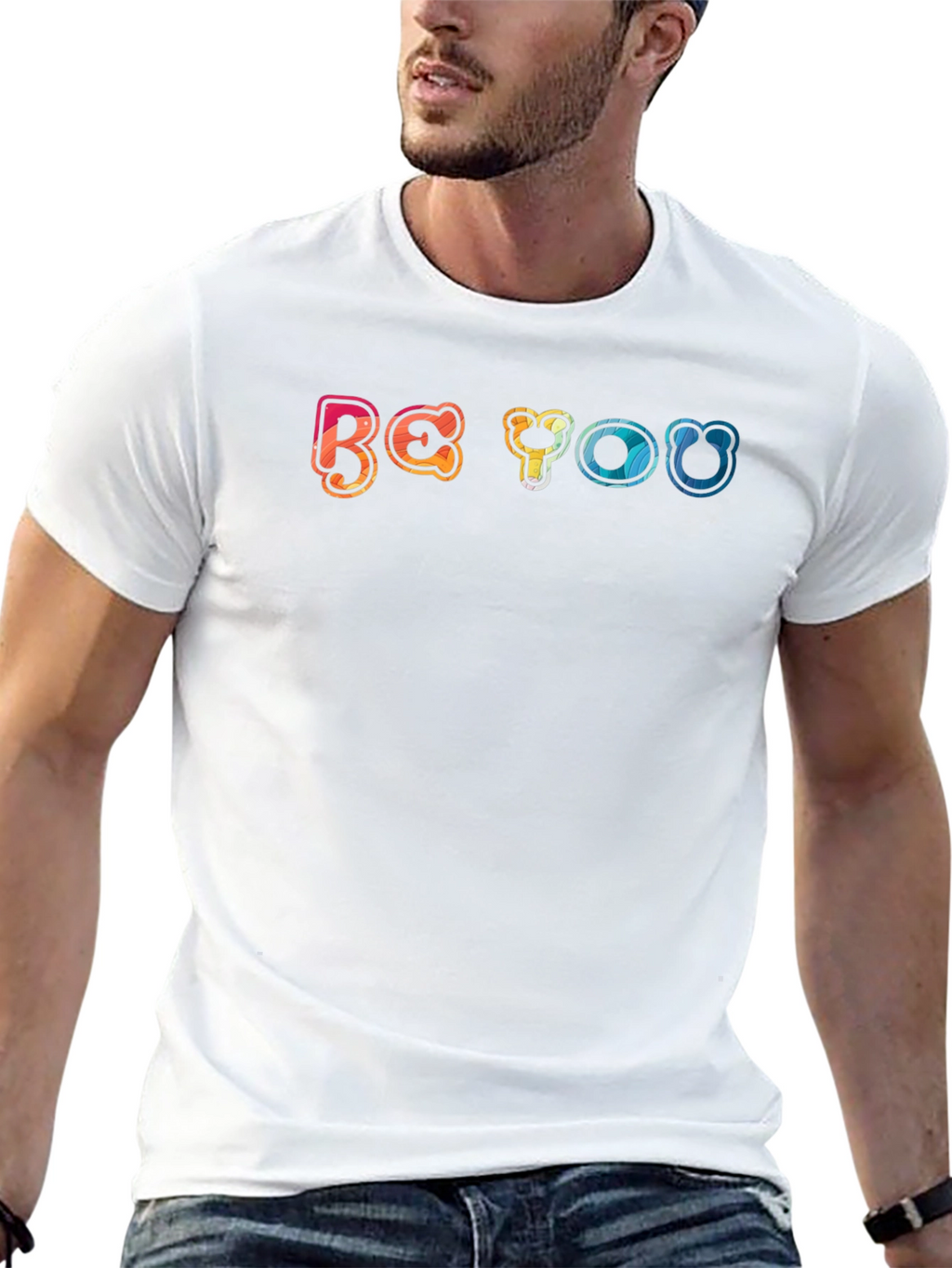 Be You Graphic Tee - Black Cotton Blend