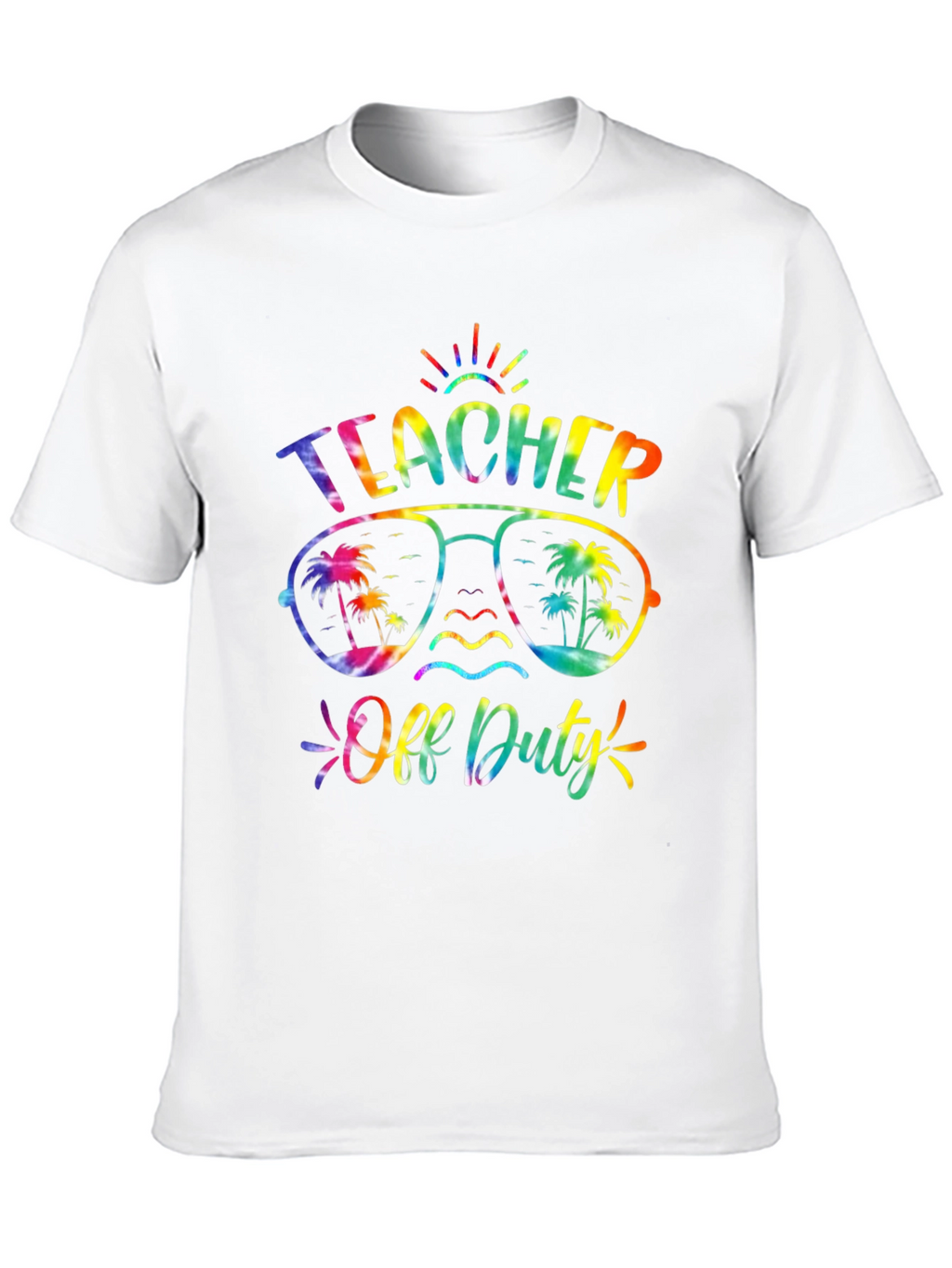 Teacher Off Duty Tie Dye Graphic Tee
