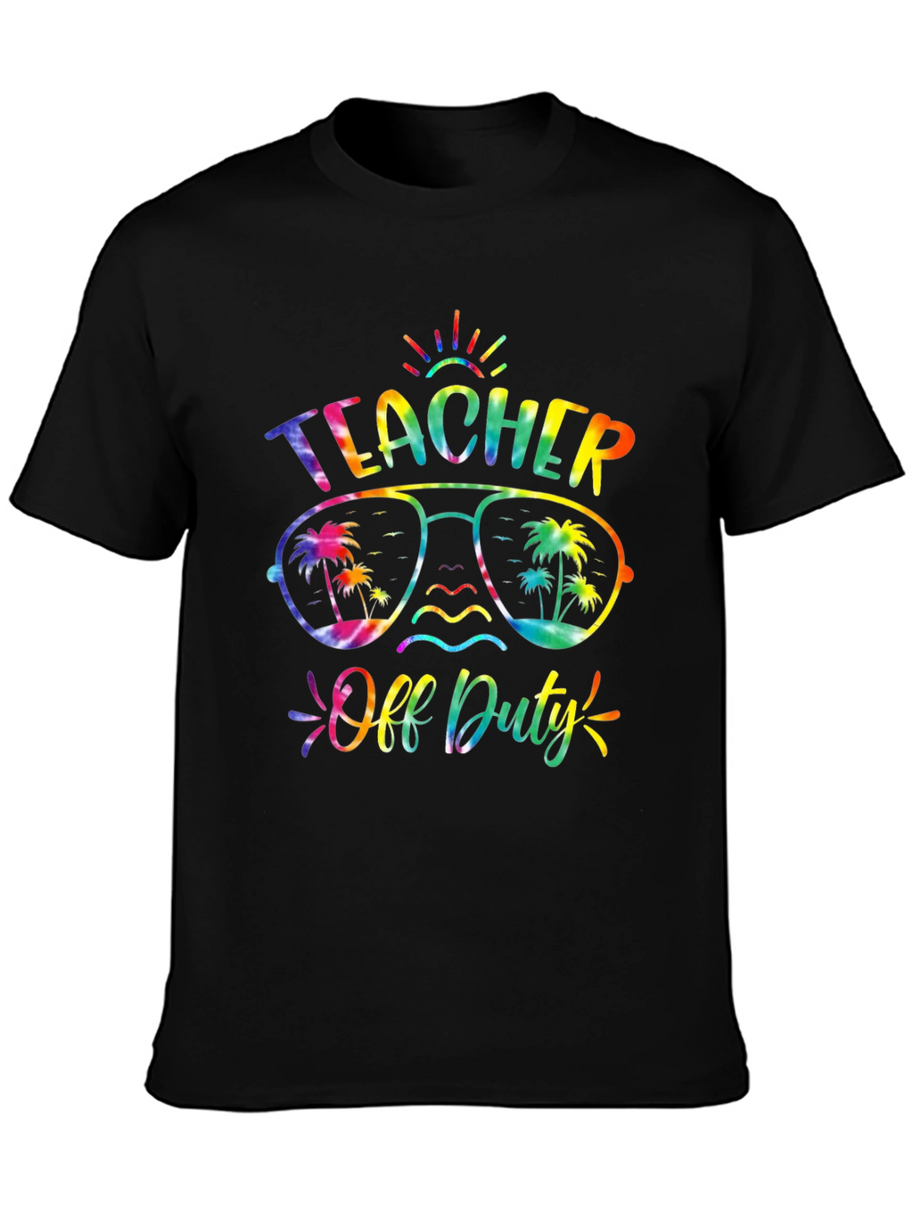 Teacher Off Duty Tie Dye Graphic Tee