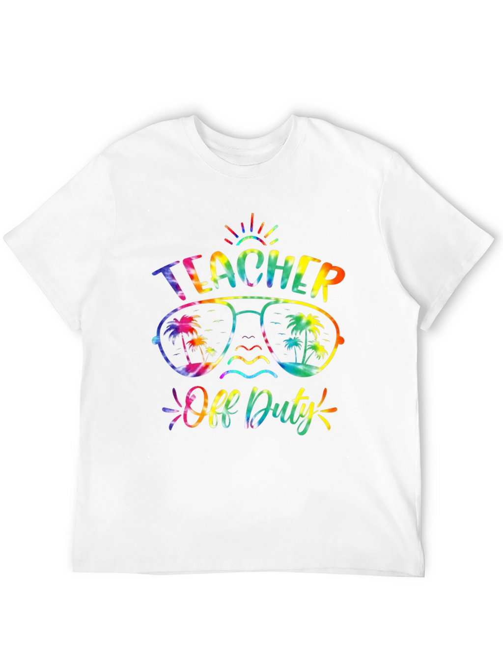 Teacher Off Duty Tie Dye Graphic Tee