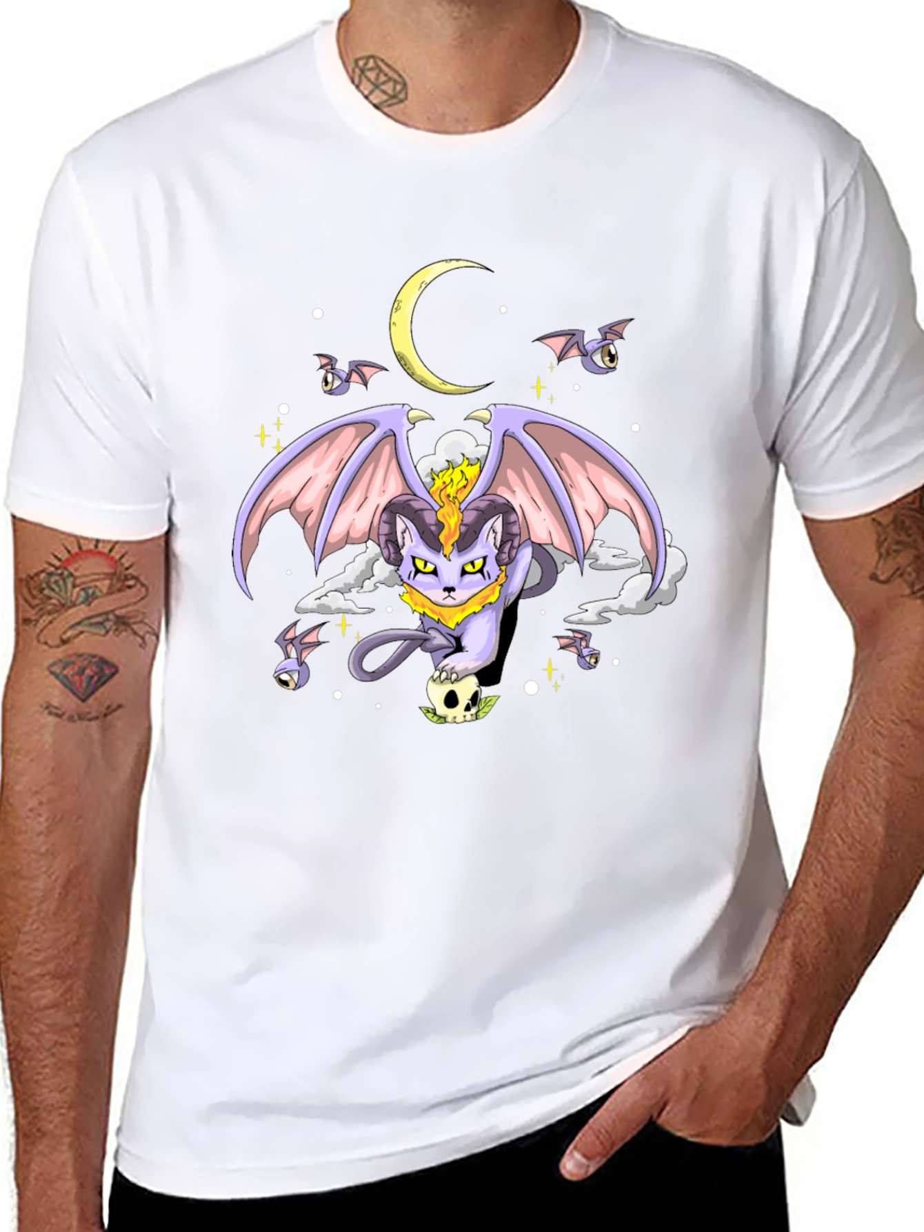 Gothic Cat Moon T-Shirt