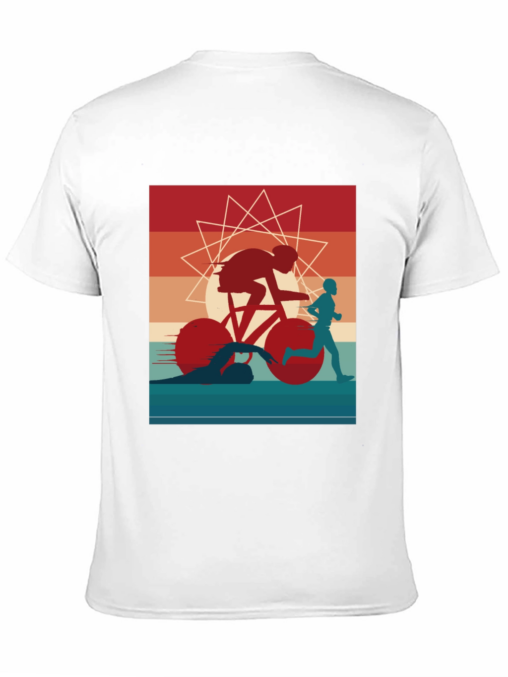 Triathlon Graphic Tee - Sporty Athlete Design