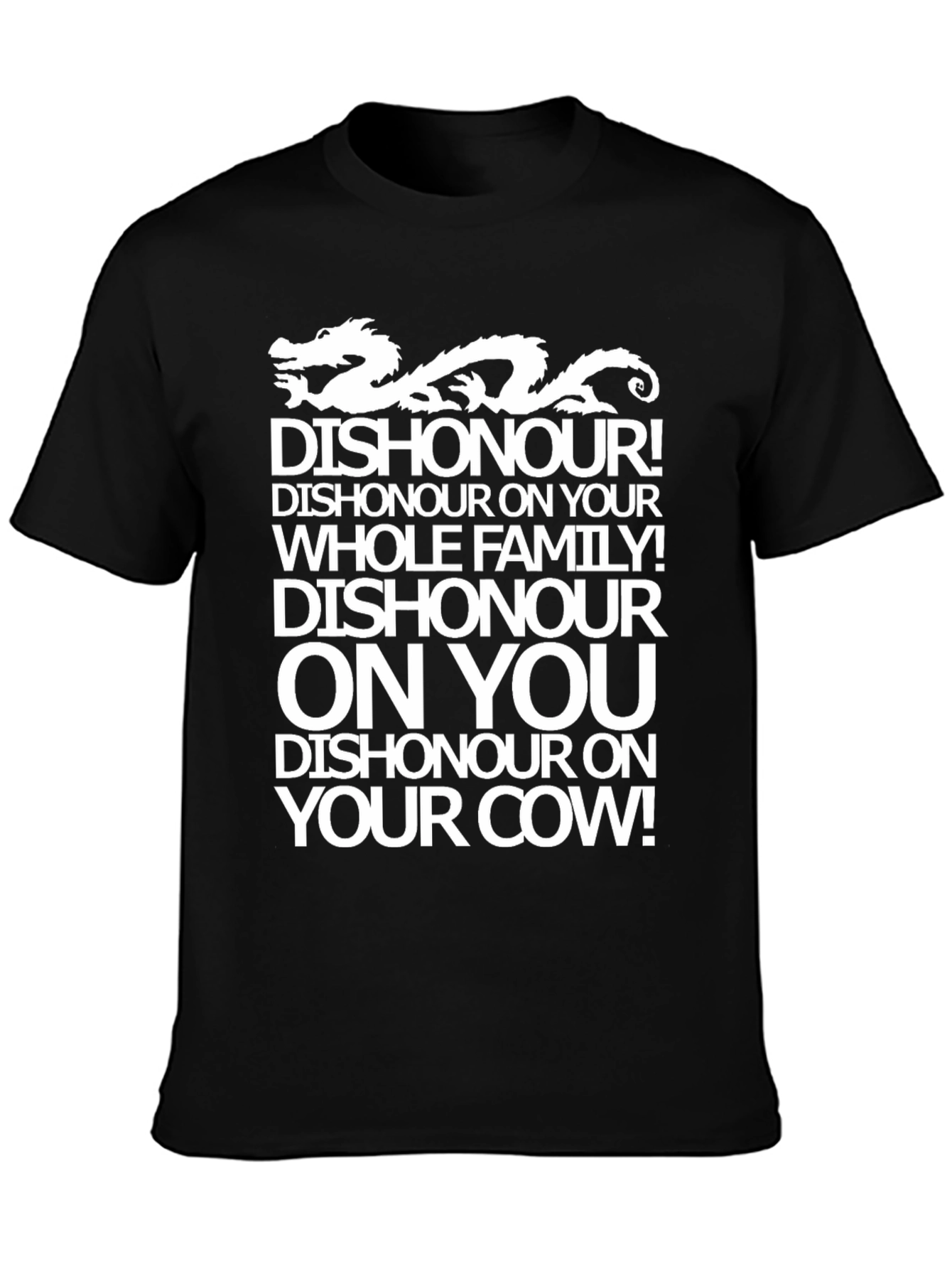 Dishonour Dragon Graphic T-Shirt - Funny Novelty Tee