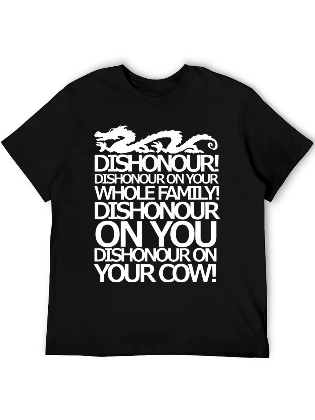 Dishonour Dragon Graphic T-Shirt - Funny Novelty Tee