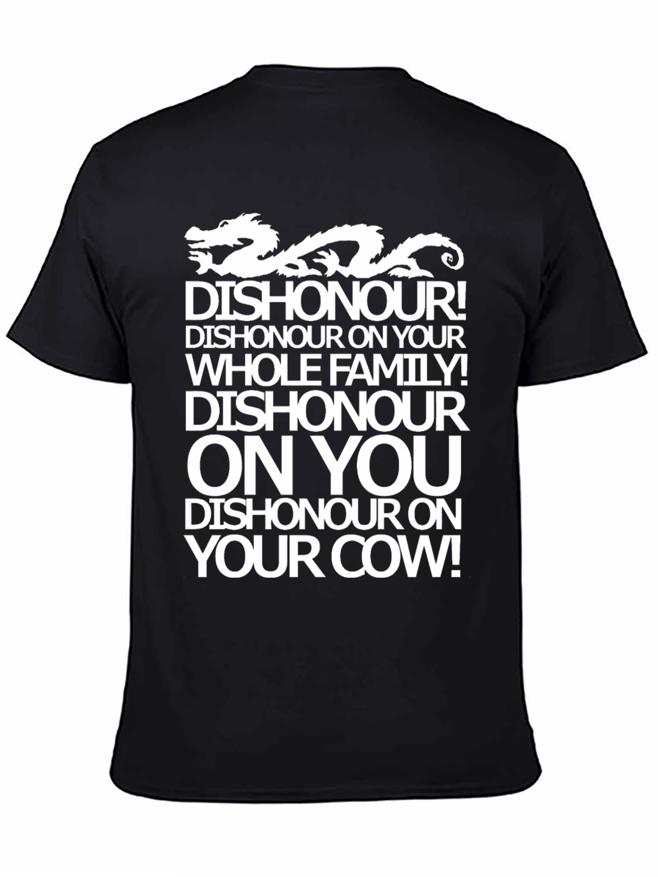 Dishonour Dragon Graphic T-Shirt - Funny Novelty Tee