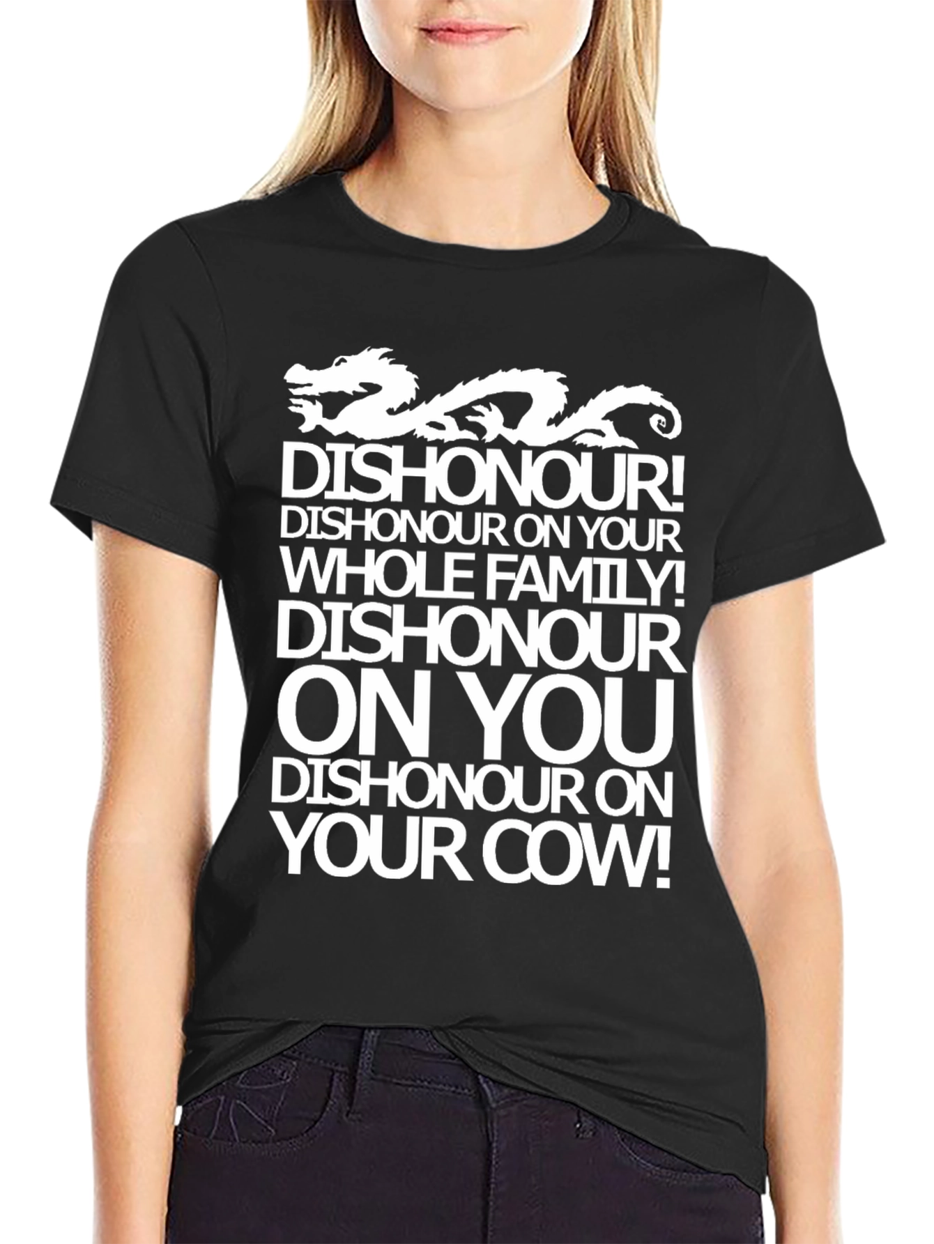 Dishonour Dragon Graphic T-Shirt - Funny Novelty Tee