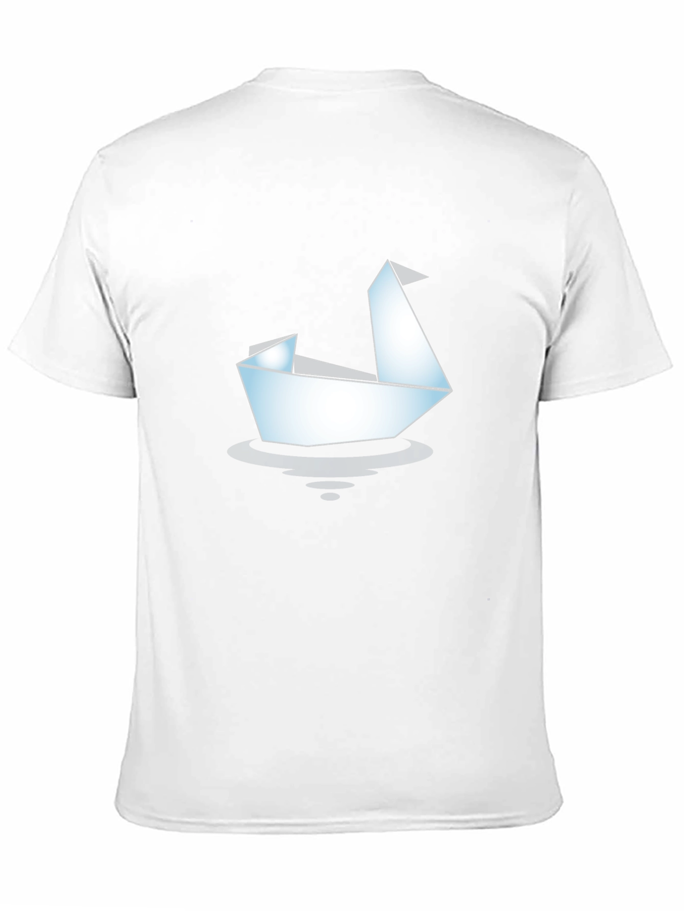 Origami Swan Graphic Tee - Black Cotton T-Shirt