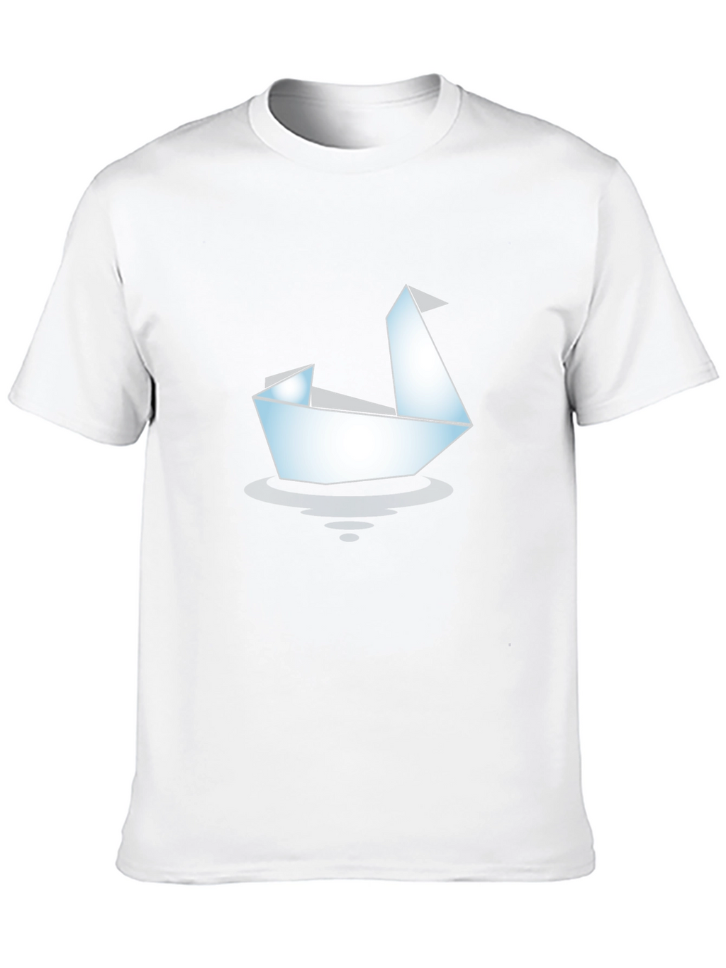 Origami Swan Graphic Tee - Black Cotton T-Shirt