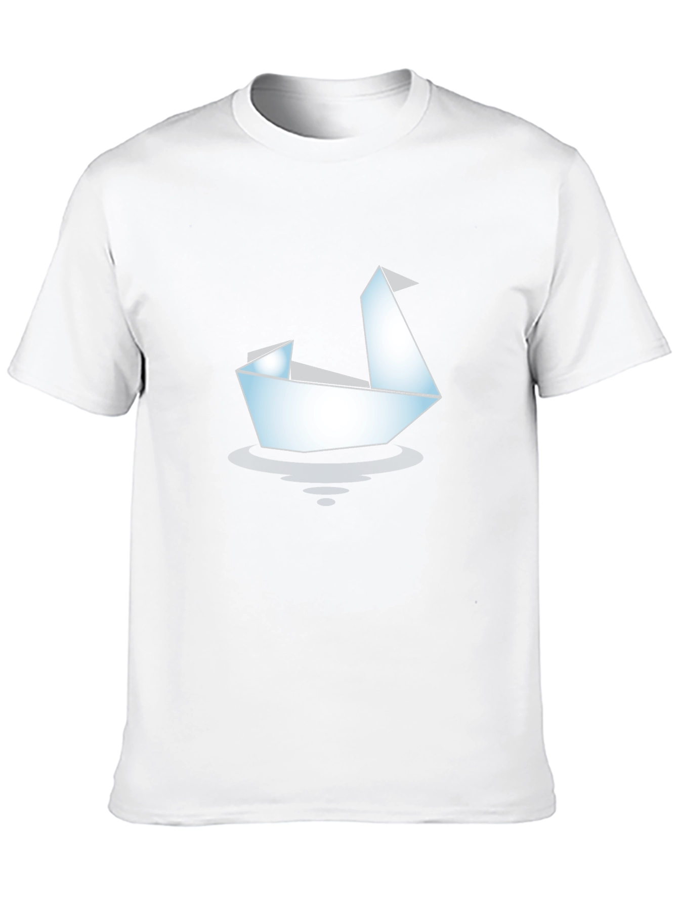 Origami Swan Graphic Tee - Black Cotton T-Shirt