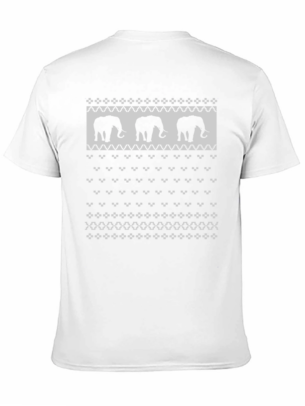Elephant Christmas Sweater Pattern T-Shirt