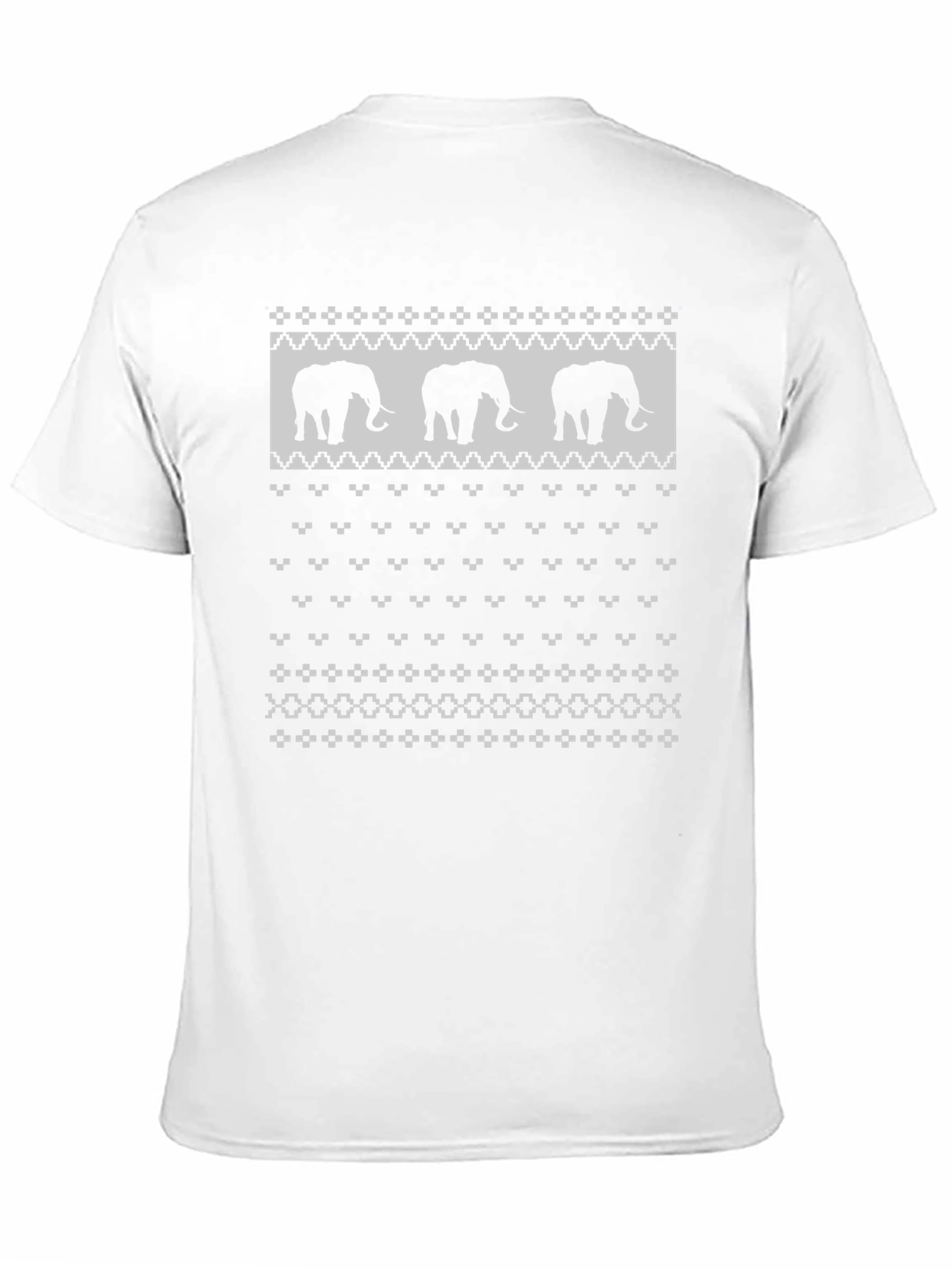 Elephant Christmas Sweater Pattern T-Shirt